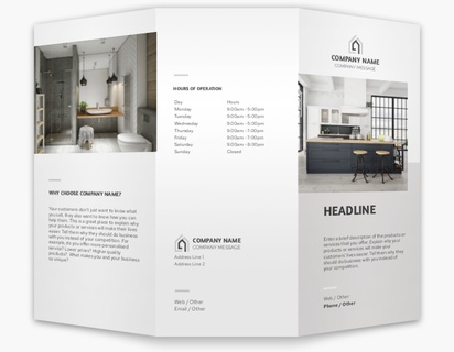Design Preview for Design Gallery: Construction, Repair & Improvement Custom Brochures, 8.5" x 11" Tri-fold