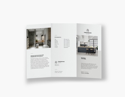 Designvorschau für Designgalerie: Falzflyer Hausabnahme, Wickelfalz DL (99 x 210 mm)