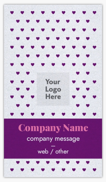 A playful logo purple design with 1 uploads