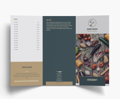Forhåndsvisning av design for Designgalleri: Catering Brosjyrer, 3-fløyet DL (99 x 210 mm)
