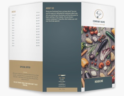 Design Preview for Design Gallery: Food & Beverage Custom Brochures, 8.5" x 11" Tri-fold