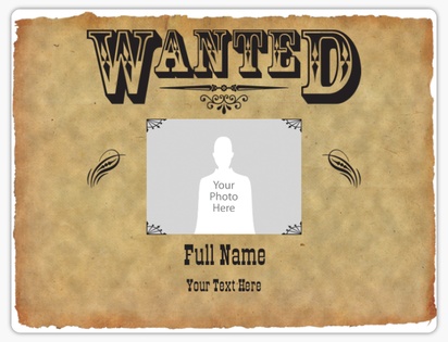 A wanted sign photo brown design with 1 uploads