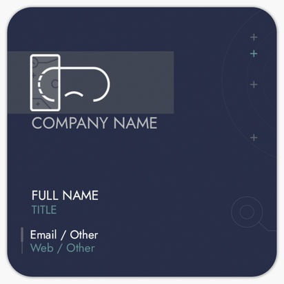 Design Preview for Design Gallery: Electronics Rounded Corner Business Cards, Rounded Square (65 x 65 mm)
