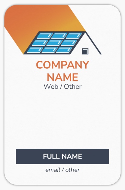 Design Preview for Design Gallery: Roofing Rounded Corner Business Cards, Rounded Standard (85 x 55 mm)