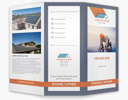 Design Preview for Design Gallery: Roofing Custom Brochures, 8.5" x 11" Tri-fold