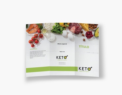 Vista previa del diseño de Galería de diseños de folletos plegados para diétetica y nutrición, Tríptico DL (99 x 210 mm)