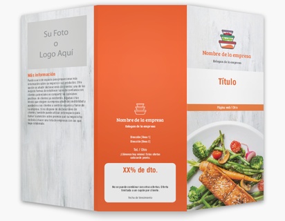 Un entrega de comida chef personal diseño blanco naranja con 1 imágenes