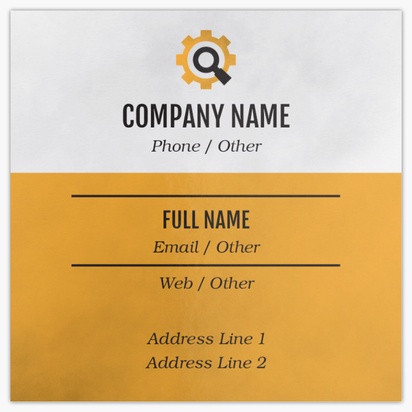 Design Preview for Construction, Repair & Improvement Square Business Cards Templates