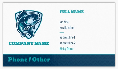 Design Preview for Hunting & Fishing Glossy Business Cards Templates, Standard (3.5" x 2")