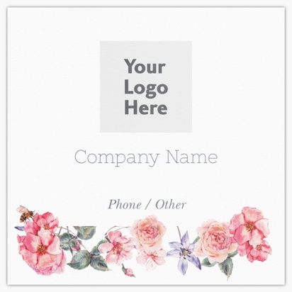 A floral logo white gray design for Events with 1 uploads