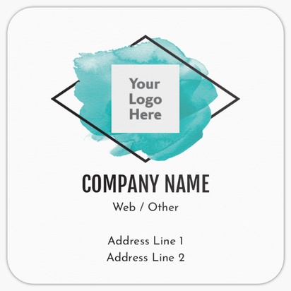 Design Preview for Elegant Rounded Corner Business Cards Templates, Square (2.5" x 2.5")