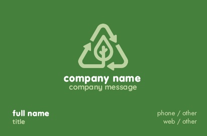 Design Preview for Design Gallery: Environmental & Energy Natural Uncoated Business Cards
