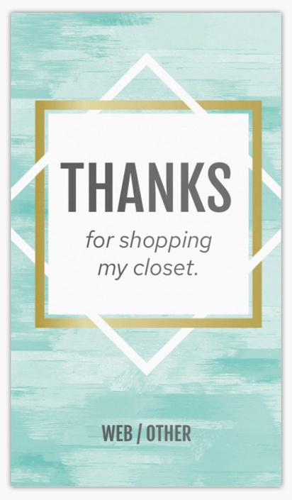 A thank you for shopping my closet thank you gray white design for Thank You
