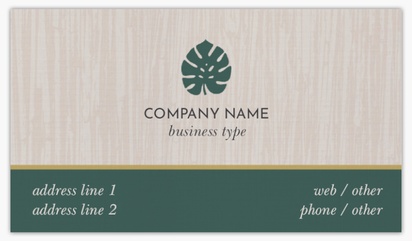 Design Preview for Health & Wellness Linen Business Cards Templates, Standard (3.5" x 2")