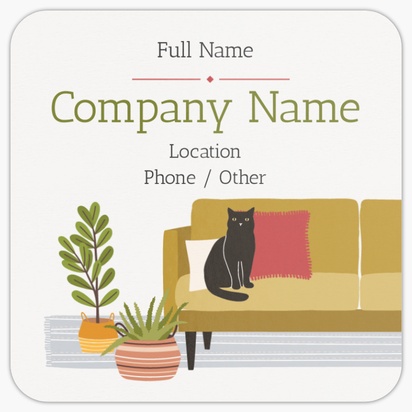 Design Preview for Animals & Pet Care Rounded Corner Business Cards Templates, Square (2.5" x 2.5")