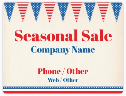 A sale patriotic cream red design for 4th of July