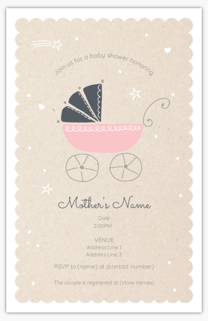 A stroller kraft paper gray design for Traditional & Classic