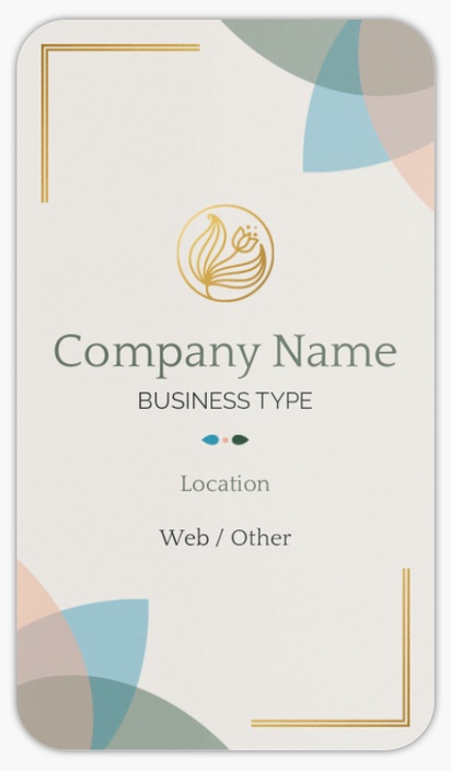 Design Preview for Yoga & Pilates Rounded Corner Business Cards Templates, Standard (3.5" x 2")