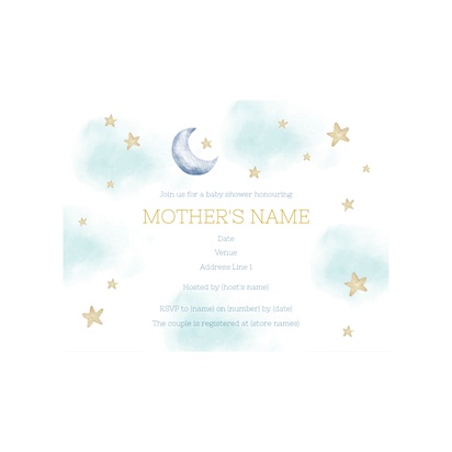 Design Preview for Baby Shower Invitations Designs and Templates, 13.9 x 10.7 cm
