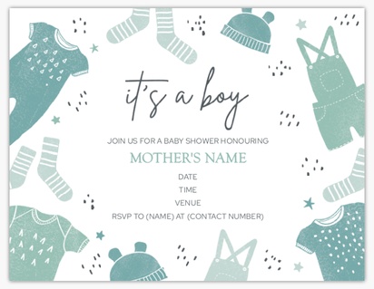 Design Preview for Design Gallery: Nursery & Décor Baby Shower Invitations, 5.5" x 4"