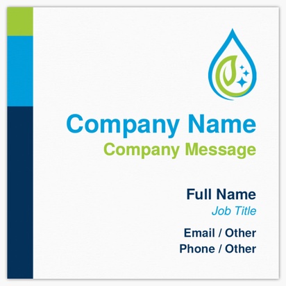 Design Preview for Design Gallery: Cleaning Services Square Business Cards