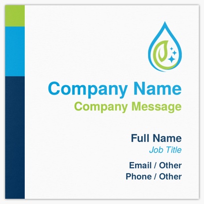 Design Preview for Design Gallery: Cleaning Services Glossy Visiting Cards, Square (63.5 x 63.5 mm)