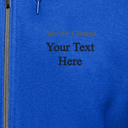 Design Preview for Design Gallery: Customised Hoodies, Royal Blue