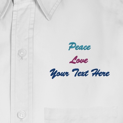 Design Preview for Design Gallery: Charity & Awareness Events Men's Embroidered Dress Shirts, Men's White