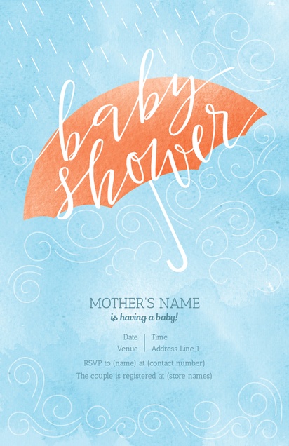 A fun shower white design for Baby