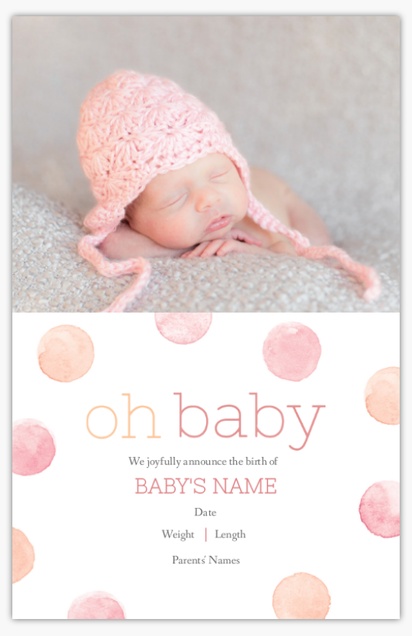 A cute pink polka dots white pink design for Baby with 1 uploads