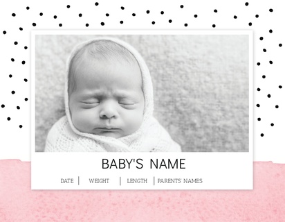 A ducha de bebé oslavu narození dítěte cream pink design for Birth Announcements with 1 uploads