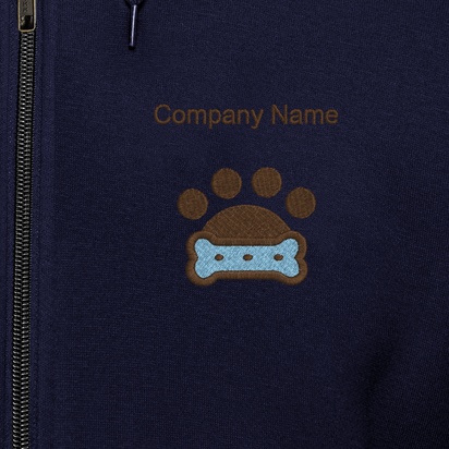 Design Preview for Design Gallery: Animals & Pet Care Hoodies, Navy Blue