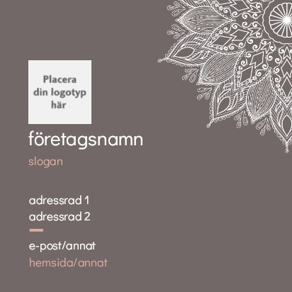 Förhandsgranskning av design för Designgalleri: Elegant Fyrkantiga visitkort