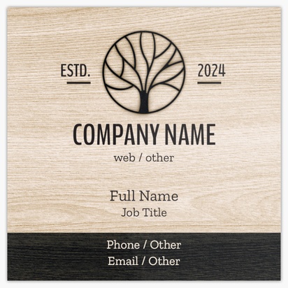 Design Preview for Design Gallery: Ultra-Thick Business Cards, Square (65 x 65 mm)