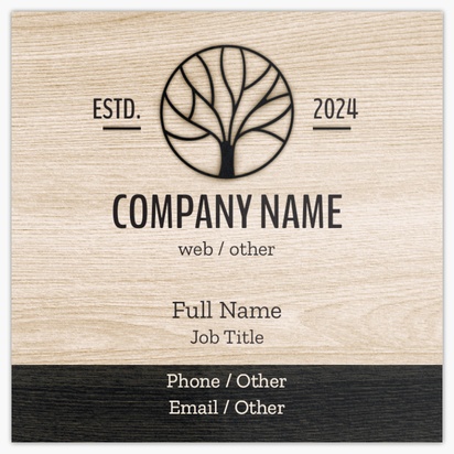 Design Preview for Design Gallery: Carpentry & Woodworking Glossy Business Cards, Square (2.5" x 2.5")