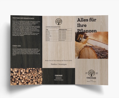 Designvorschau für Designgalerie: Falzflyer Landschafts- und Gartenbau, Wickelfalz DL (99 x 210 mm)