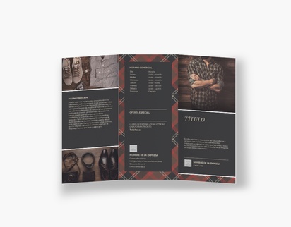 Vista previa del diseño de Galería de diseños de folletos plegados para estilo clásico, Tríptico DL (99 x 210 mm)