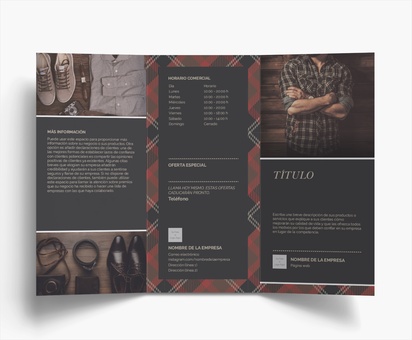 Vista previa del diseño de Galería de diseños de folletos plegados para estilo clásico, Tríptico DL (99 x 210 mm)