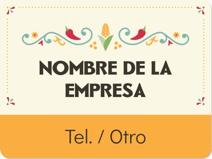 Un comida latina mexicana diseño crema naranja