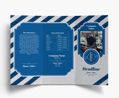 Design Preview for Design Gallery: Barbers Folded Leaflets, Tri-fold DL (99 x 210 mm)