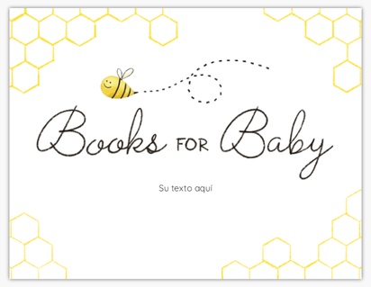 Un baby shower abejorro diseño gris amarillo para Bebés