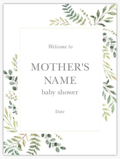A baby shower nature white cream design for Baby