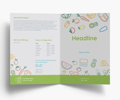 Design Preview for Design Gallery: Organic Food Stores Folded Leaflets, Bi-fold A5 (148 x 210 mm)