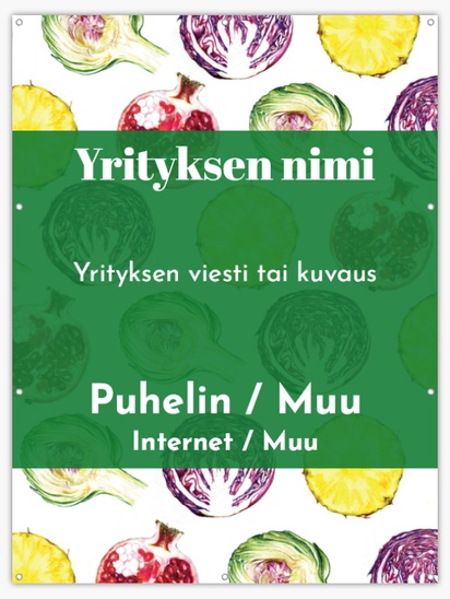 Mallin esikatselu Mallivalikoima: Ruokavalio & Ravinto Reikävinyylibanderollit, 150 x 200 cm