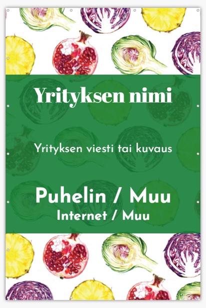 Mallin esikatselu Mallivalikoima: Ruokavalio & Ravinto Reikävinyylibanderollit, 200 x 300 cm