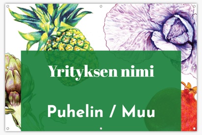 Mallin esikatselu Mallivalikoima: Ruokavalio & Ravinto Reikävinyylibanderollit, 122 x 183 cm