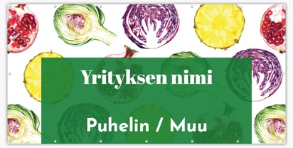 Mallin esikatselu Mallivalikoima: Ruokavalio & Ravinto Reikävinyylibanderollit, 150 x 300 cm