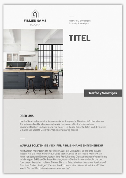 Designvorschau für Designgalerie: Flyer und Falzflyer Immobilienmakler,  Ohne Falz A5 (148 x 210 mm)