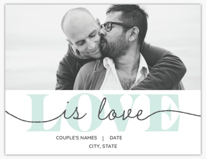 A same sex save the date typography gray design for Purpose with 1 uploads