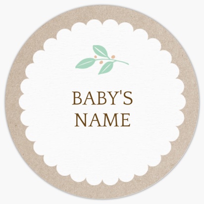 A christening with birds cute white cream design for Baby